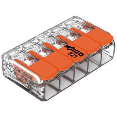 WAGO Lasklem 5-voudig massief | soepel (25 stuks)