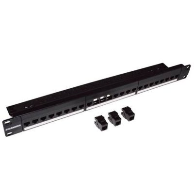 Gigamedia Patchpaneel 24-voudig compleet