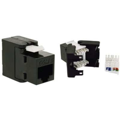 Gigamedia Keystone jack UTP Cat6 zwart