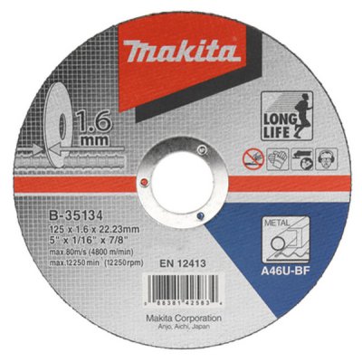 MAKITA Slijpschijf metaal 125 mm (10 st)