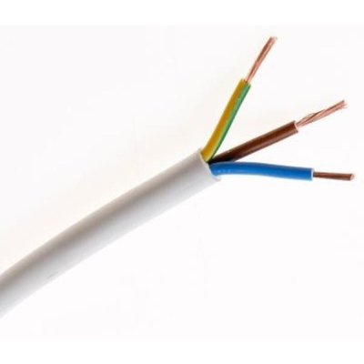 Bohm Snoer 3x0.75 wit (Rol 100 m)