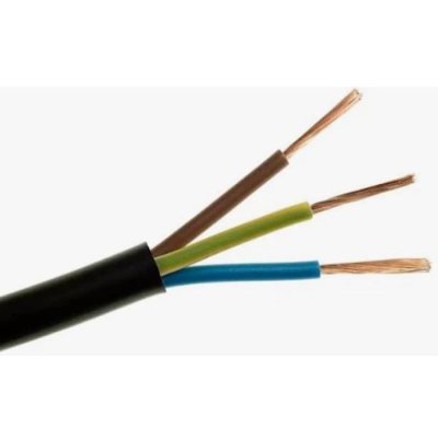 Bohm Snoer 3x0.75 zwart (Rol 100 m)