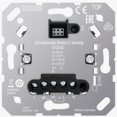 Jung Relaiseenheid 2-kanaal voor intelligent neventoestel